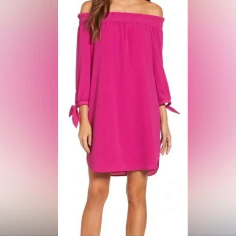 Vince Camuto Crepe Off Shoulder Mini Dress
